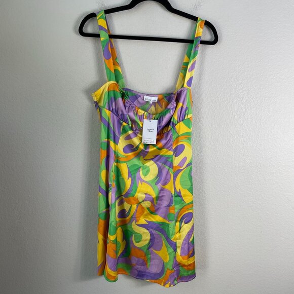 Danielle Bernstein WhoWoreWhat Large Ruched Bralet Princess Mini Dress Coquette - Picture 9 of 11